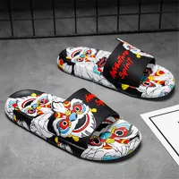 Soft Bottom Large Size Hawaiian Flip Flops Men's Sandal Slipper Shoes Leopard Sneakers Sports Models Hit Tenids Teni Funny