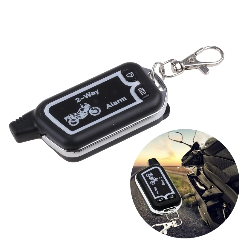 

Two Way Motorcycle Alarm System Anti-theft Alarm Systems with Remote Control LED Display Warning