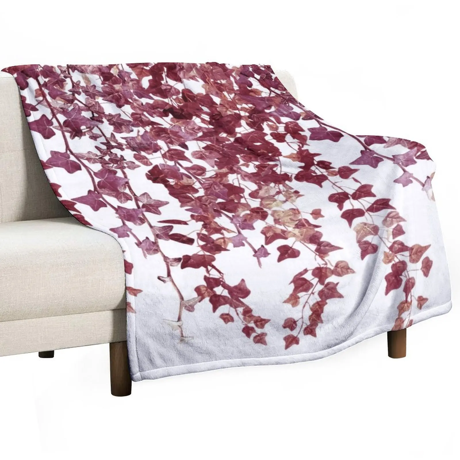 Ivy Hanging Vines burgundy Throw Blanket manga for sofa Shaggy Blankets