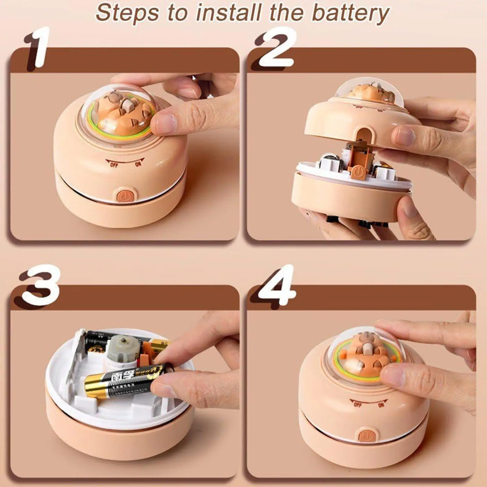 

Mini Desk Vacuum Cleaner Capybara Small Desk Vacuum Cleaner Duster Portable Handheld For Computer Keyboard Interior Office Dorm