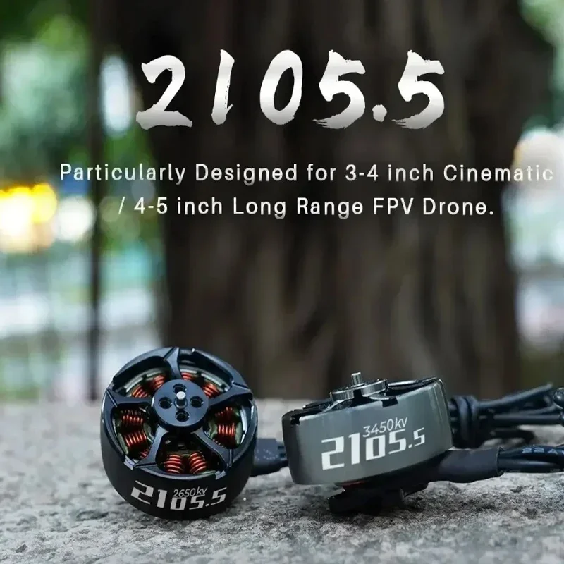 GEPRC SPEEDX2 2105.5 Brushless Motor - 2650/3450KV 3-4S 1.5mm for 3-5inch Toothpick FPV Long Range RC Models
