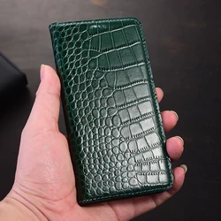 Luxury Crocodile Pattern Leather Phone Case For Samsung Galaxy S24 S23 S22 S21 S20 FE Ultra Plus Flip All-Inclusive Cover