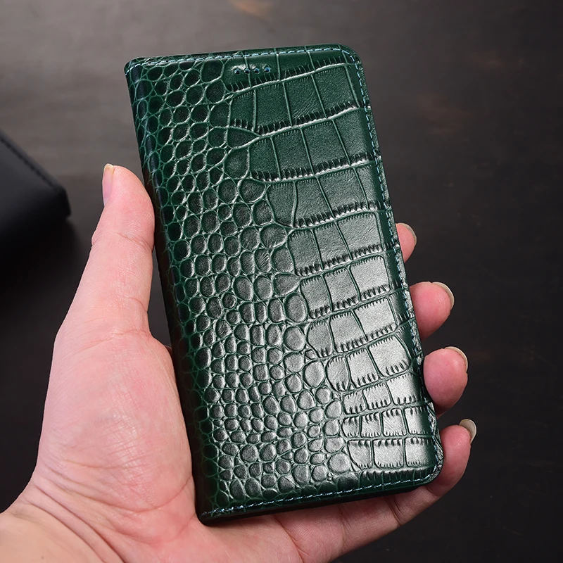 Luxury Crocodile Pattern Leather Phone Case For Tecno Camon 18 18P 18T 18i 15 16 16S 17 17P Pro Premie Flip All-Inclusive Cover