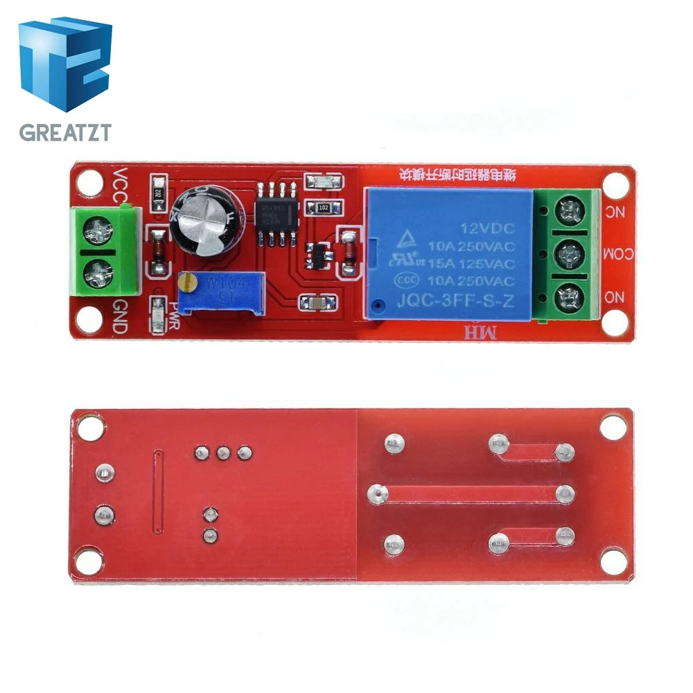NE555 Timer Switch Adjustable Module Time delay relay Module DC 5V / 12V Delay Connect / Disconnect   relay shield for arduino