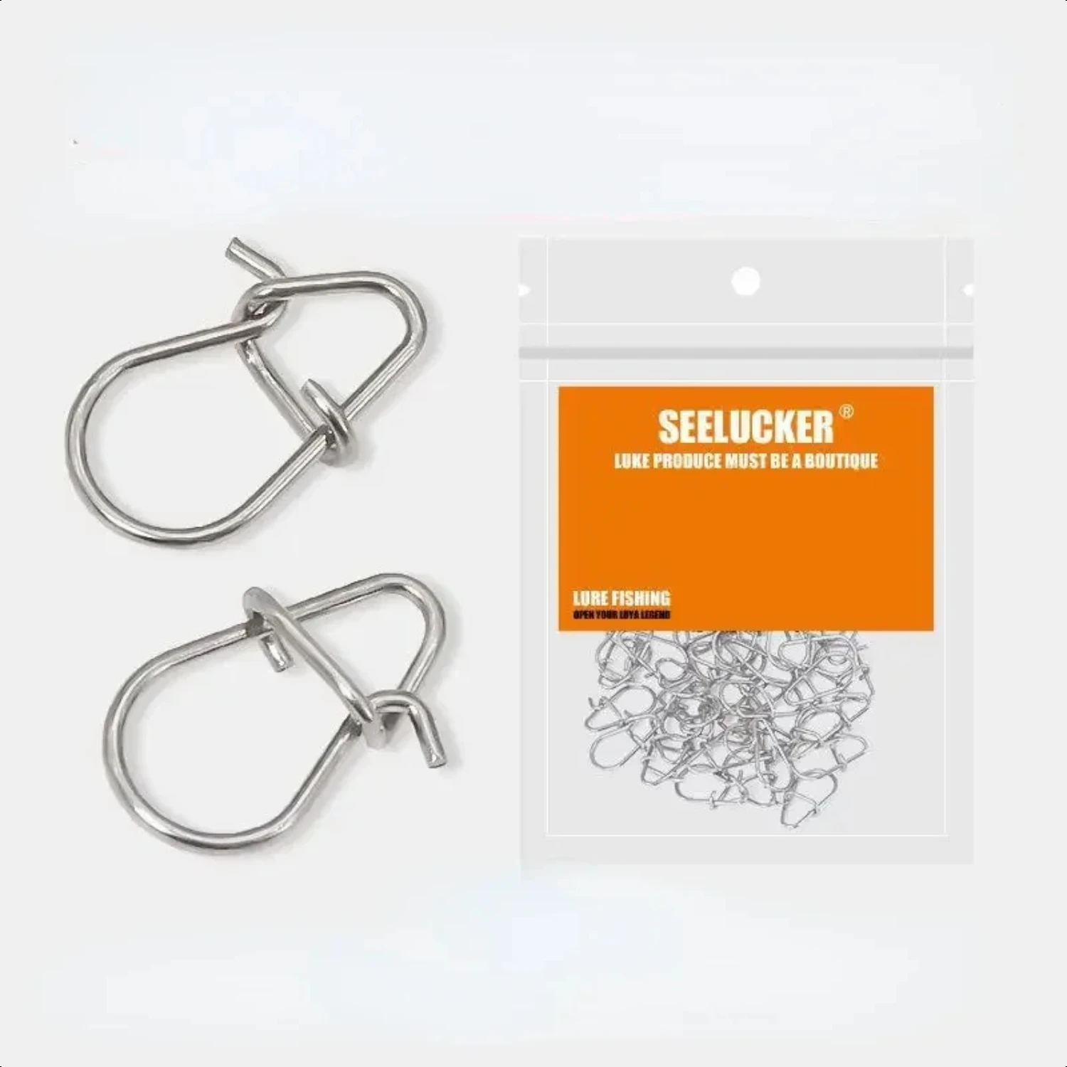 50Pcs Fishing Steel Fishing Barrel Swivel Lure Connector Accessories Nice Hooked Snap Pin 304 Stainless Fishing snap B u fishing