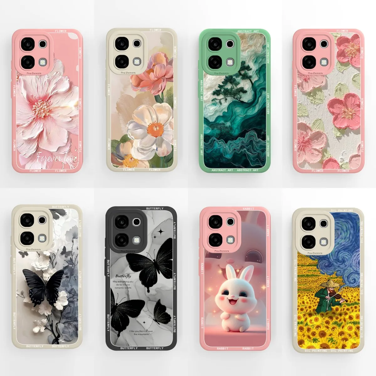 حافظات لهاتف اوبو A6 برو لوحة زيتية فنية زهرية ناعمة من السيليكون السائل غطاء مضاد للسقوط لهاتف اوبو A6 برو 4G 5G Fundas Coque #1