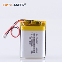 JST PH 1.25mm 3 pin 1200mAh Lithium Polymer LiPo replace batteries for Bluedio T2 Plus headphones flashlight walkie-talkie