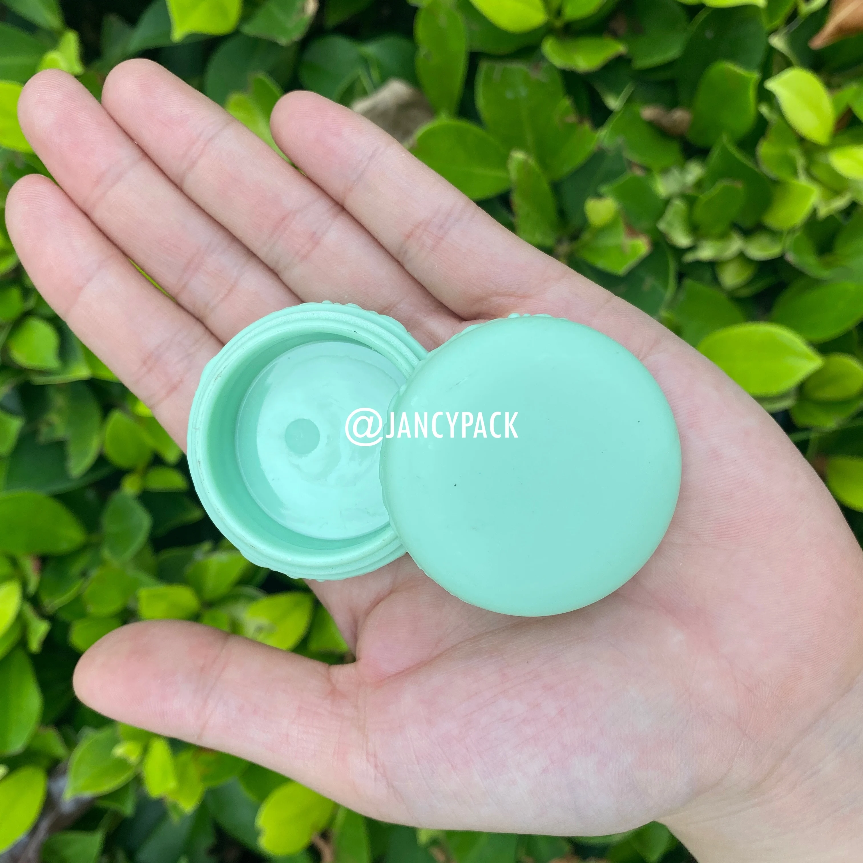 10 pz 10g di Plastica Vuota Barattolo di Trucco Vaso a forma di macaron Bottiglie di Campione Riutilizzabili Crema Per Il Viso Da Viaggio Lozione Contenitore Cosmetico