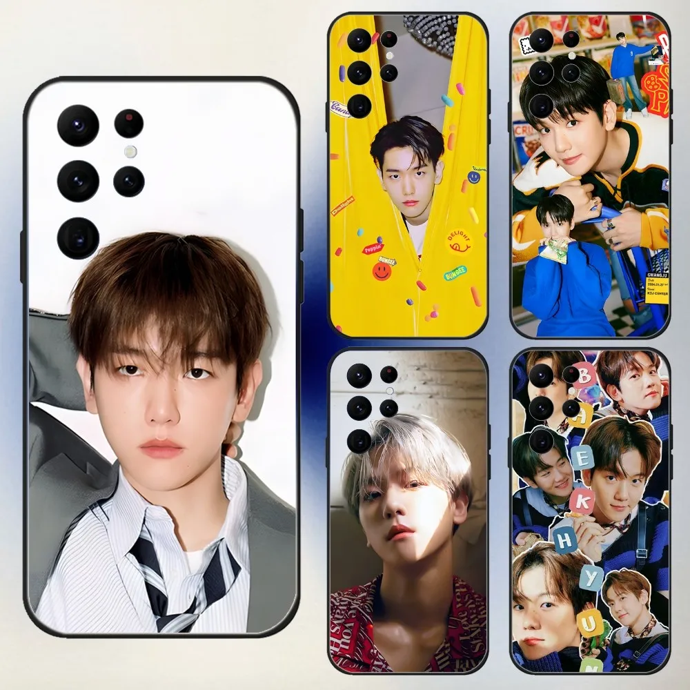 B-BaekHyun E-EXO-S  Phone Case For Samsung S24,23,22,30,21,10,9,Ultra,Plus,Lite,FE,5G Black Soft Case