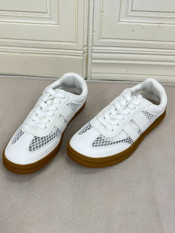 

Faionable round Toe Spliced Flat Bot Casual Sport oes for Women Breathable Me Slip-On oes Comfortable All-Match