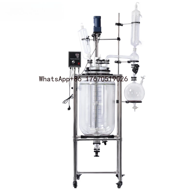 Hot Sell 100 Liters Chemical Jacketed Glass Reactor