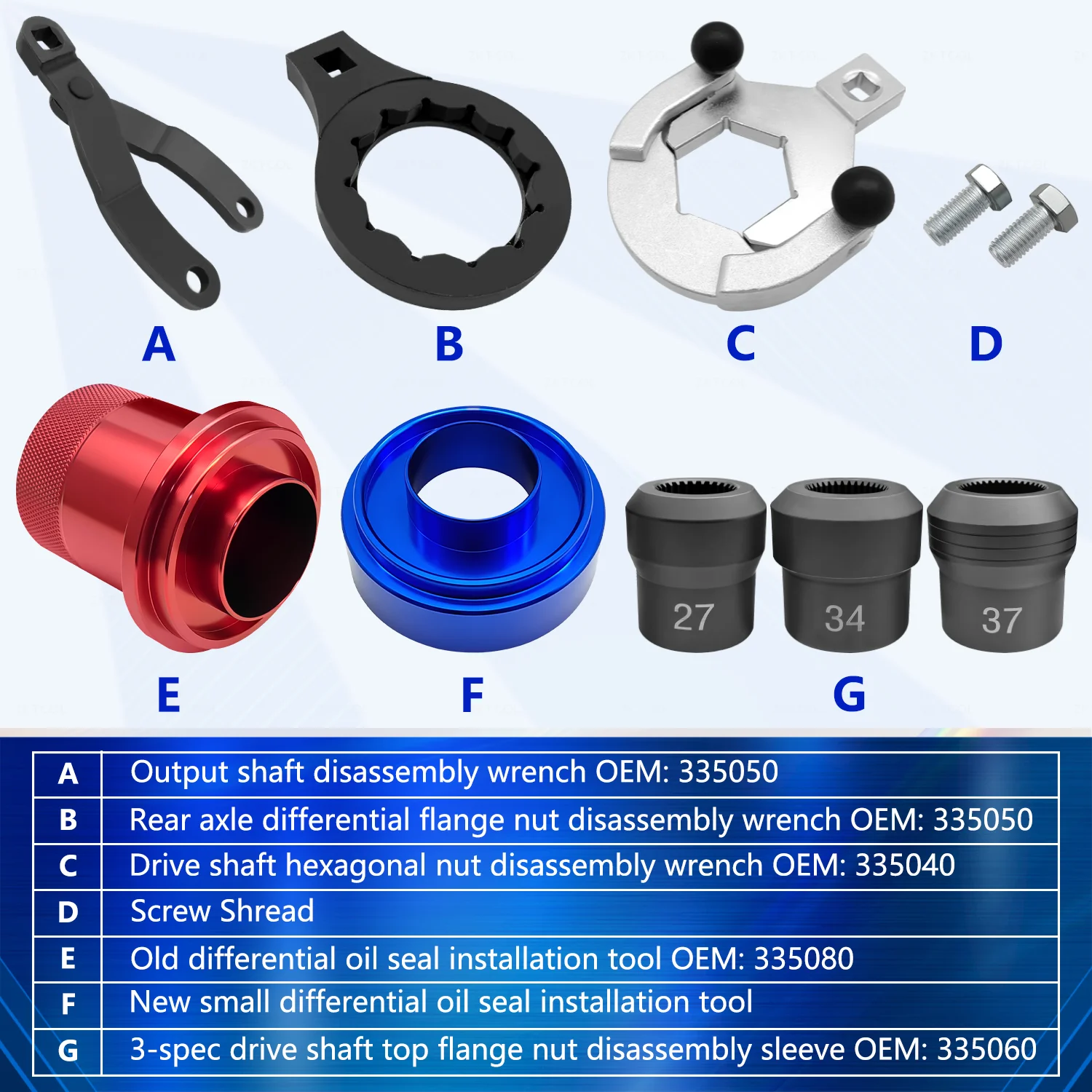 New rear drive axle differential installation and removal tool for