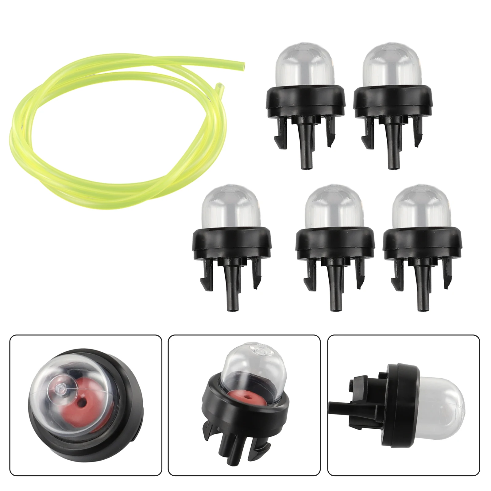 5pcs Primed Bulb with Fuel Line Carburetor Oil bubble Fuel Pump Carburetter Primer for Trimmer Whipper Snipper Chainsaw