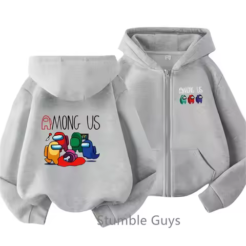 New Fashion Impostor Zipper Sweater Game Us Hoodie Kids Casual Boys Anime Marios Clothes Girls Long Sleeve Sonic Trucksuit
