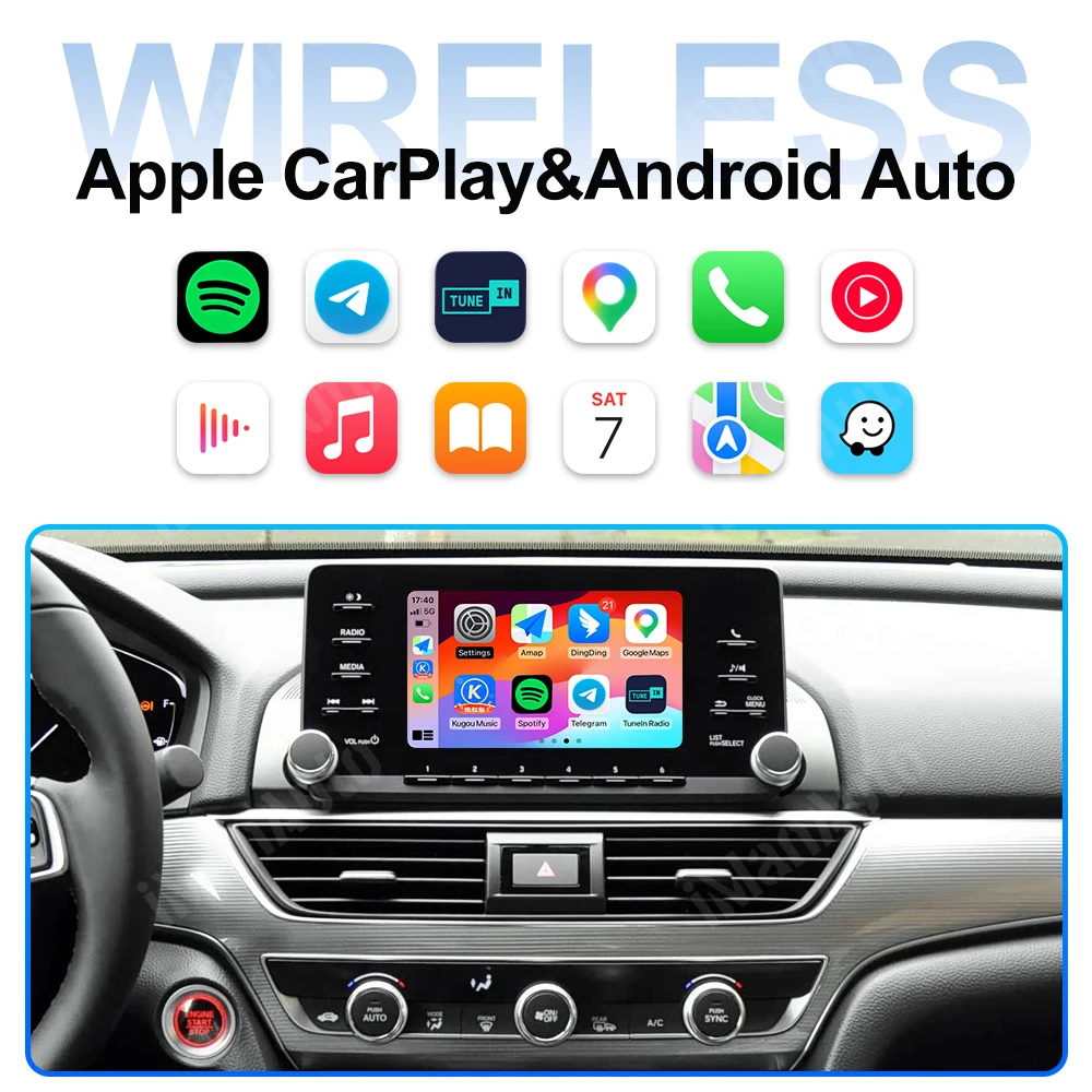 Wireless Carplay Module Box for HONDA ACCORD 10th Generation 2018-2021 Android Auto Car Play AI Multimedia Box