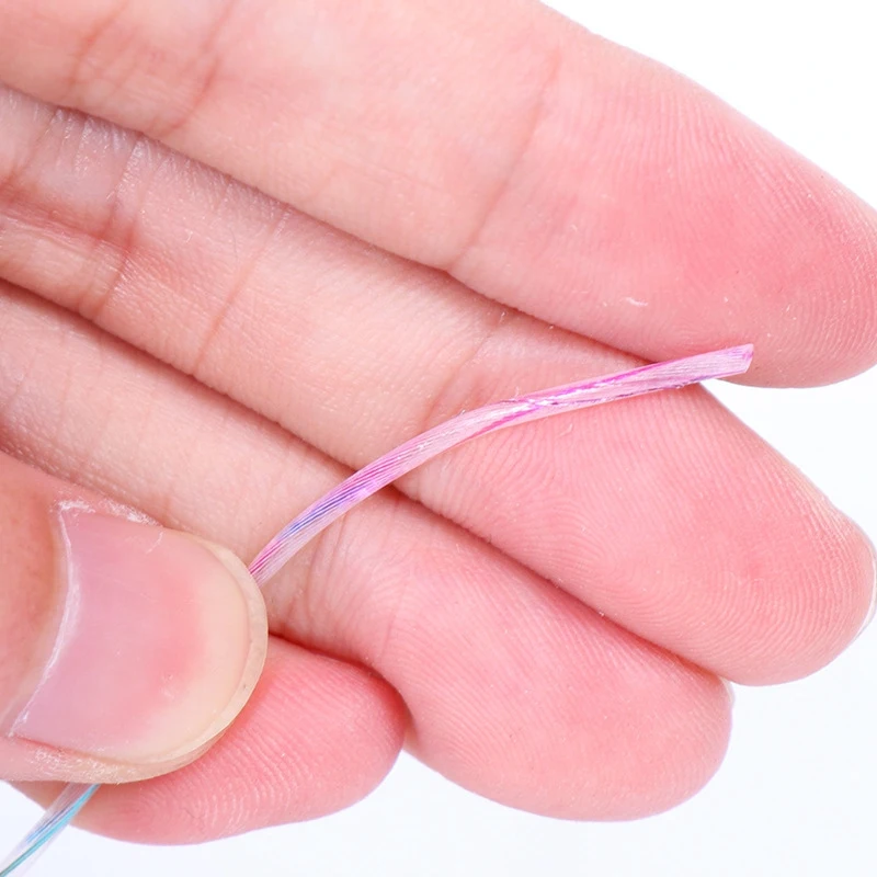 1 Reel 1.35mm Synthetic Flash Nylon Rainbow Tennis String Soft Feeling Tennis Racket Strings(200M )