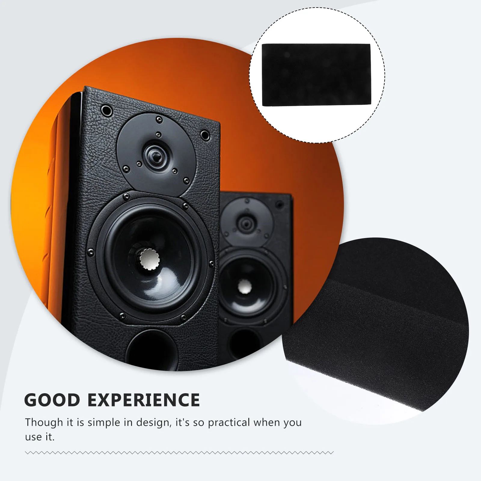 

2 pcs Black Foam Speaker Cushion Pad for Sound Absorbing Shock Reduction Monitor Acoustic Isolation Noise Practical Recording