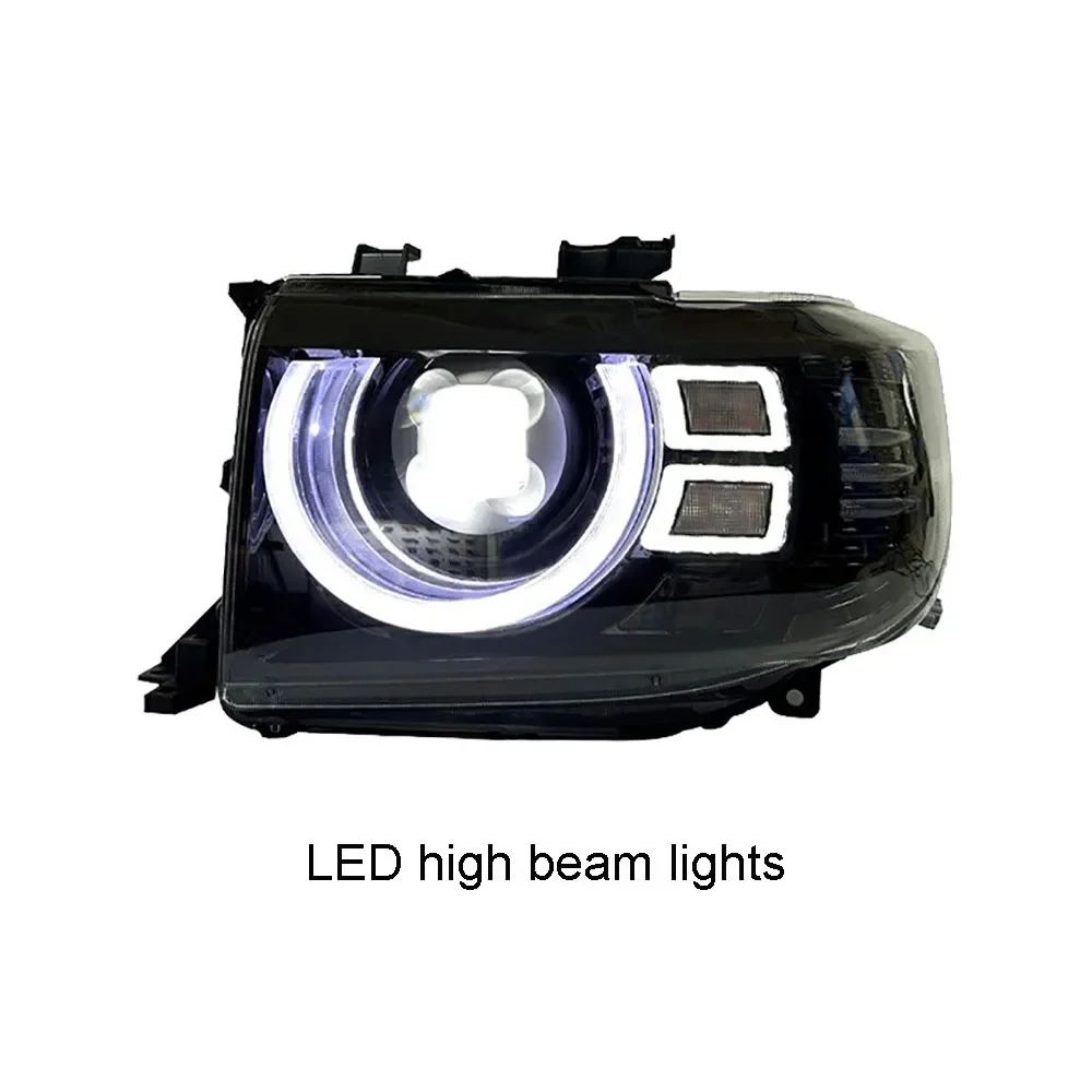 1 Pair Front Headlight Assembly For Toyota Land Cruiser LC70 LC73 LC76 LC78 LC79 Modified Laser Dual-light Lens Driving Lights