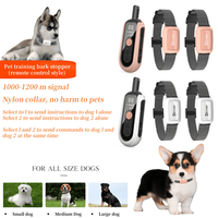 YHLC 1000m Electric Dog Training Collar Remote Control Training Collar For Pet Rechargeable Dog Bark Control Stop Shock Collar