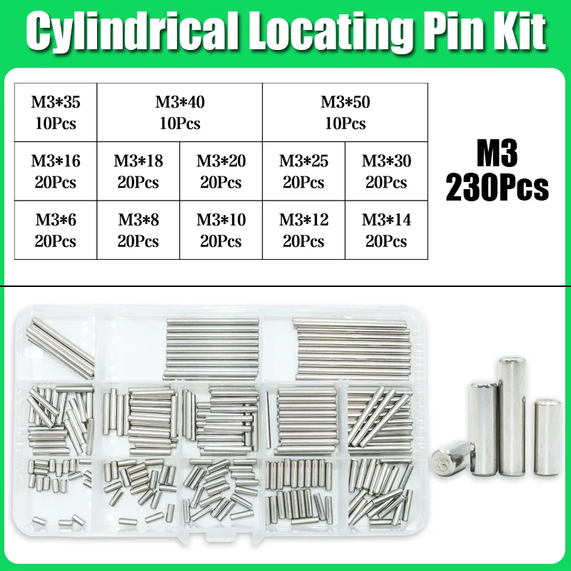 304 zylindrischer Edelstahls tift m1 m 1,5 m 1, 5 m3 m4 m5 m6 m8 Position ierungs dübels atz Feste Sicherungs stifte Wellen befestigung Metall Voll stange – Detail 10