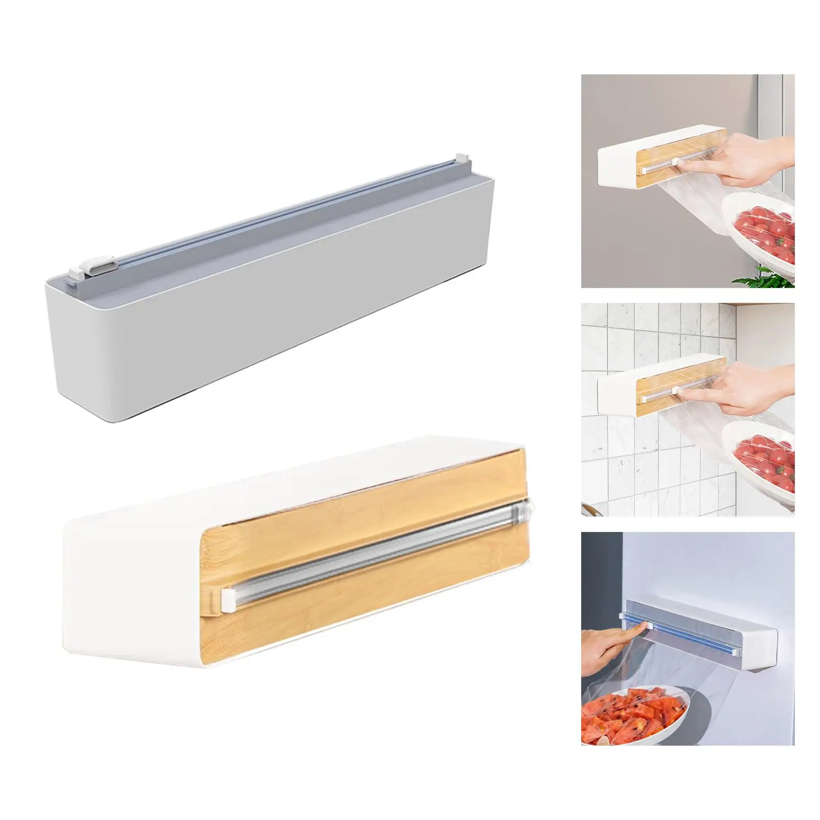 Wrap Dispenser with Cutter Sturdy Film Food Wrap Dispenser with Slide Cutter