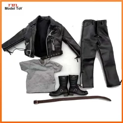 Arnold PunK Leather Black Jacket Suits Set Model 1/6 AS044 Locomotive Version Toy Fit 12