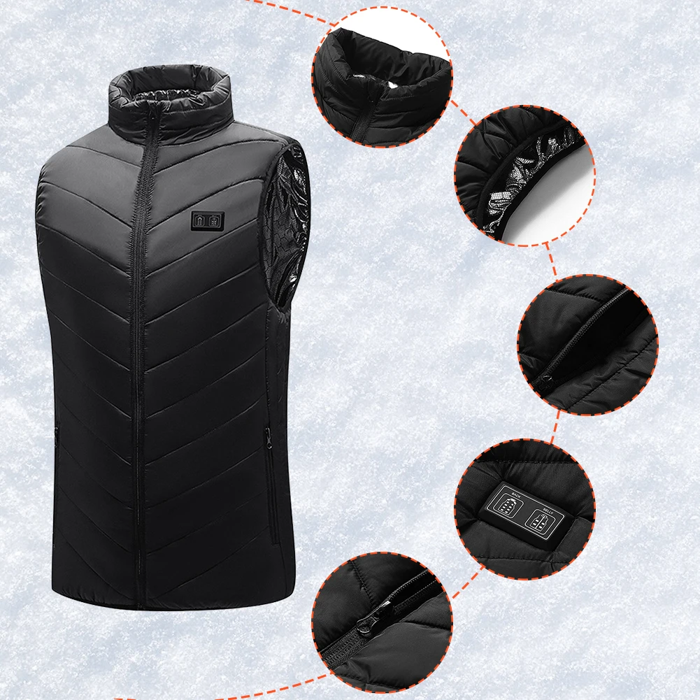 سترات كهربائية ساخنة للرجال ، سترة تسخين USB ، فولطية آمنة ، رياضات خارجية ، صيد أسماك ، 3 مستويات ، 5 فولت