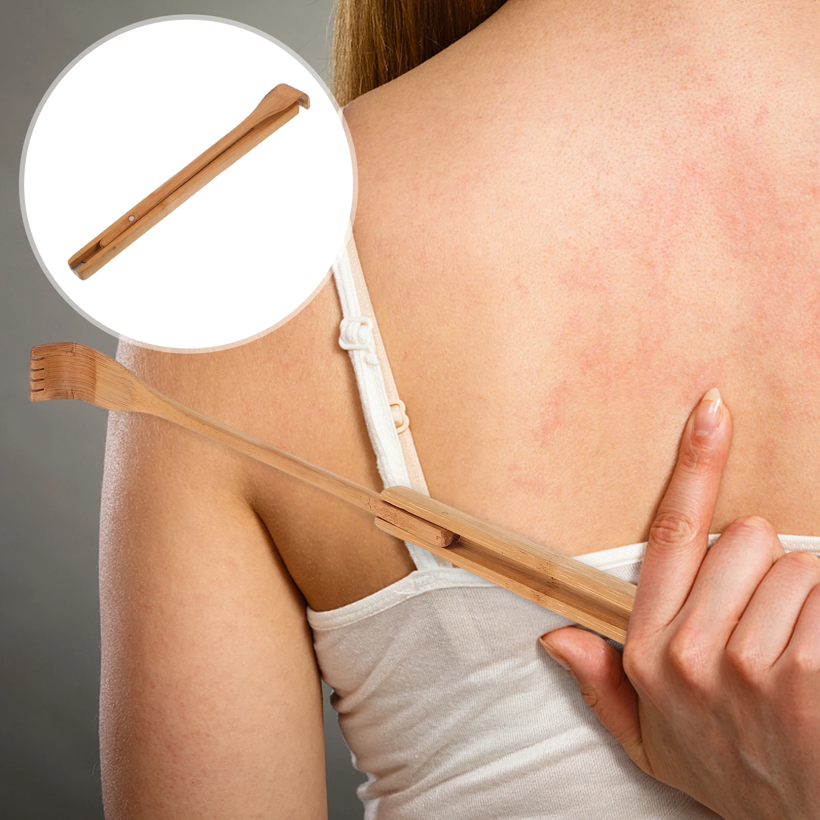 

Bamboo Back Scratcher H made Portable Self Massager Home Use Tool Foldable Smooth Itch Reliever Eco Friendly