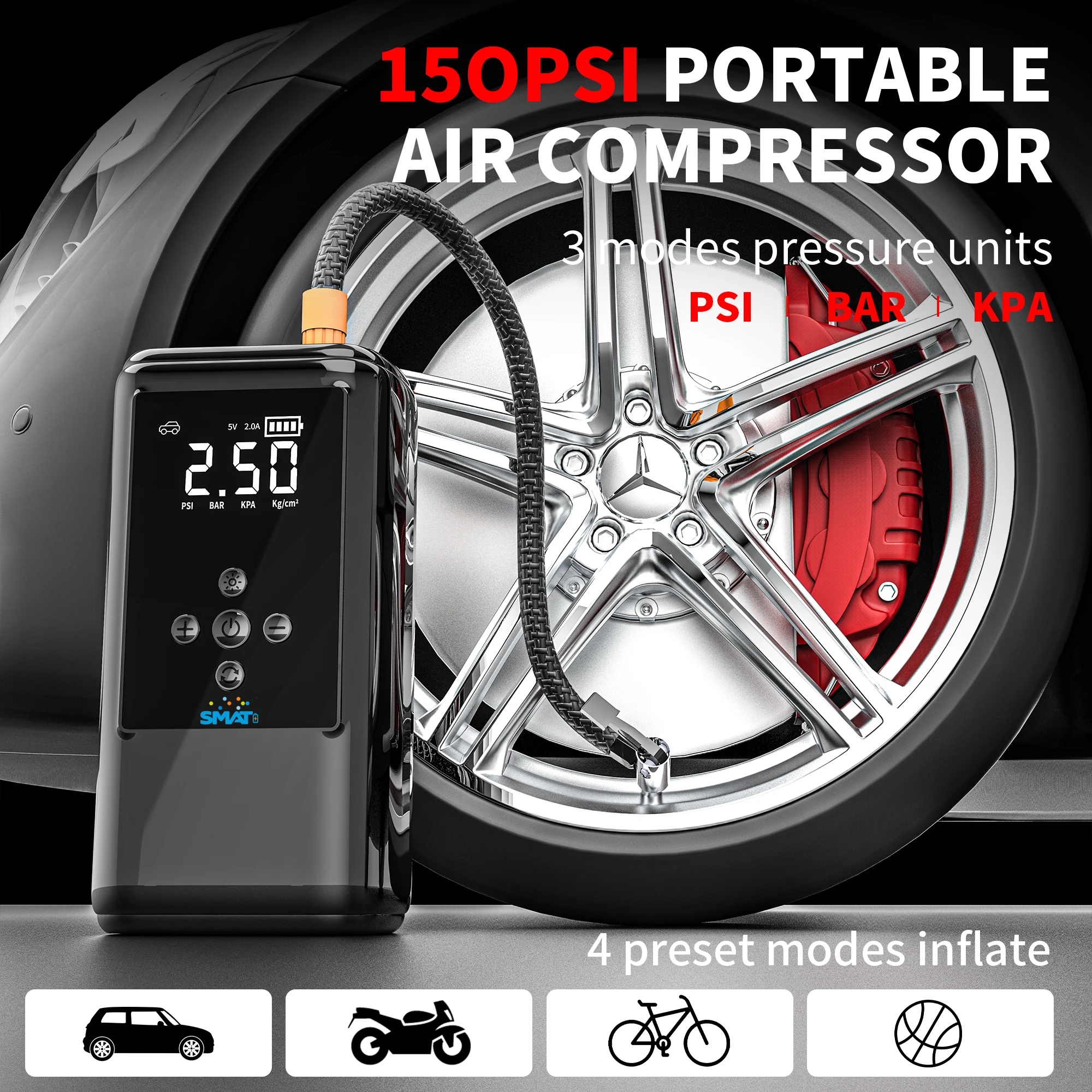 Car Batteries Jump Starter With Tire Inflator Car Jump Starterwith Air Compressor Emergency Kit For Cars