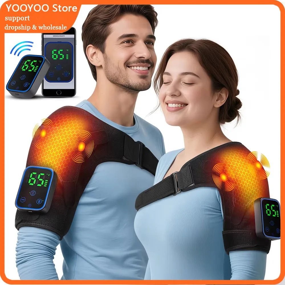 

Съемное управление через приложение, электрический инфракрасный массажер для сауны, плеч, наколенник, боль в плечах, 7, регулируемая температура, IOS/Android