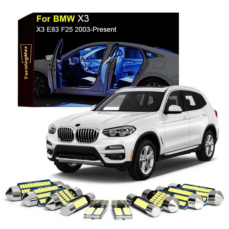 

Canbus Interior Lighting LED Bulbs Kit Package For BMW X3 E83 F25 2003-Now Trunk Dome Reading Indoor Lamp Lights Car Accessories