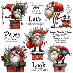 Mangocraft Funny Christmas Santa Claus Cutting Dies Clear Stamp DIY Scrapbooking Metal Dies Silicone Stamp For Cards Album Decor
