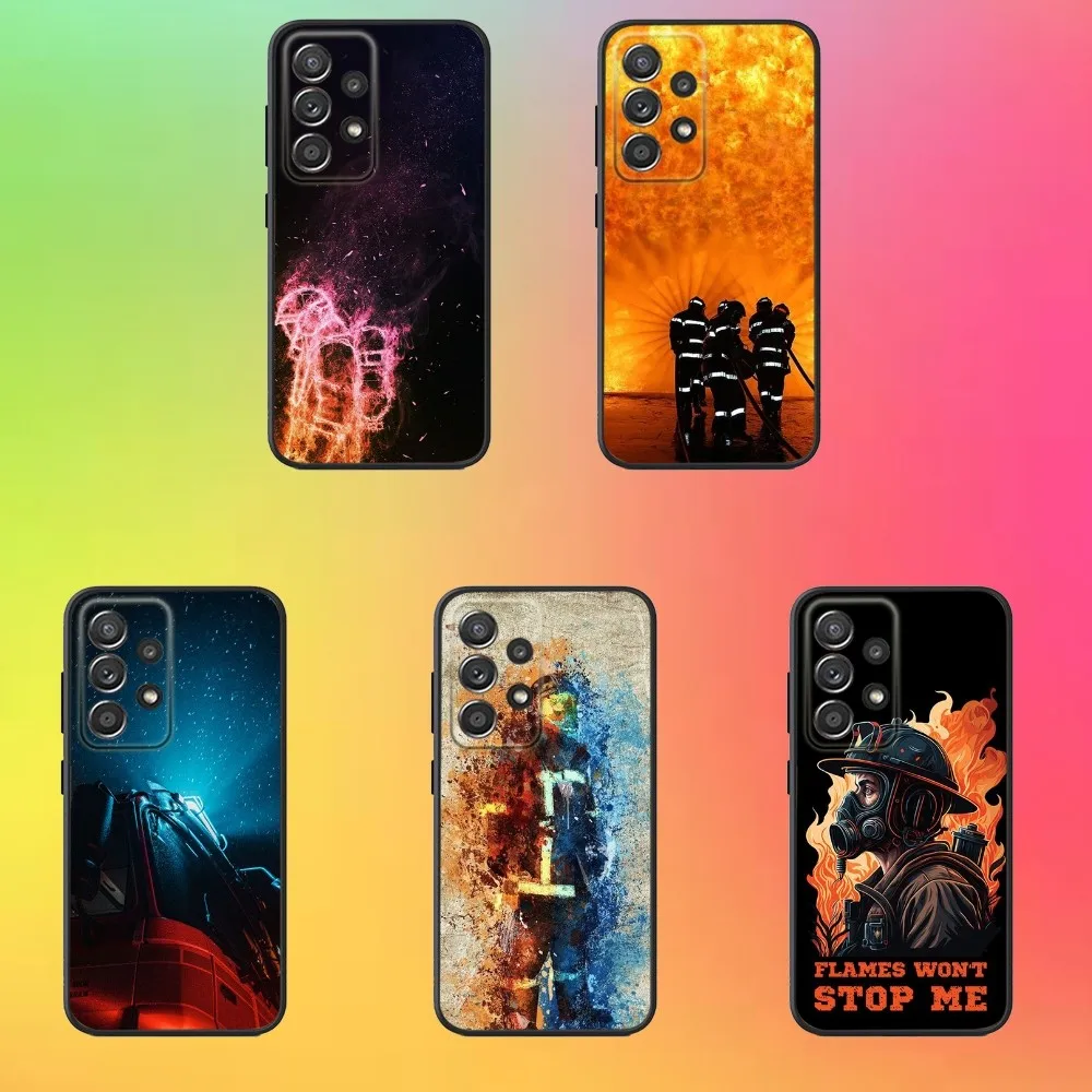 

Firefighter Heroes Fireman Phone Case For Samsung S25,S24,S21,S22,S23,S30,Ultra,S20,Plus,Fe,Lite,Note,10,9,5G Black Cover