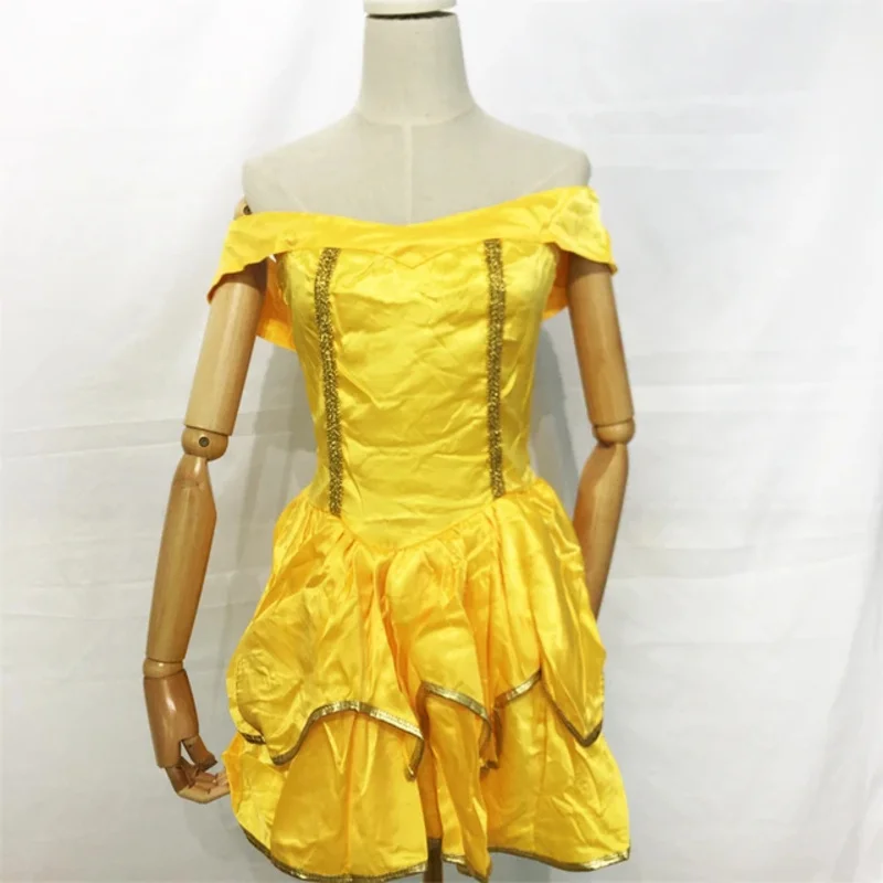 S-2XL disfraz de Carnaval Cosplay vestido de princesa Bella para vestido de fiesta de Navidad PA7950