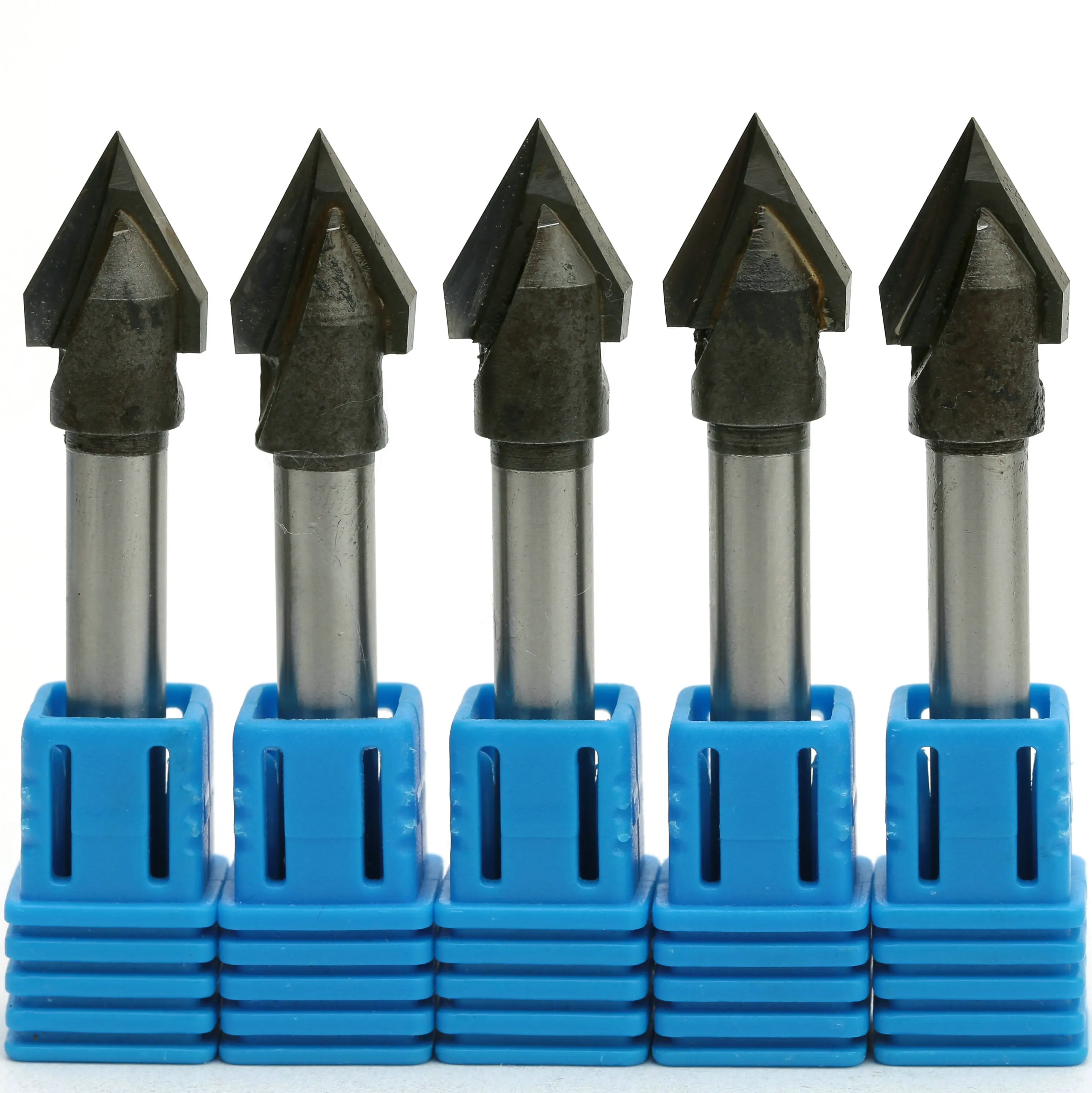 6MM 3D V Groove Woodworking Router Bits Tungsten Steel Solid Carbide Milling Cutters CNC Engraving Chamfer Carving Tool End Mill