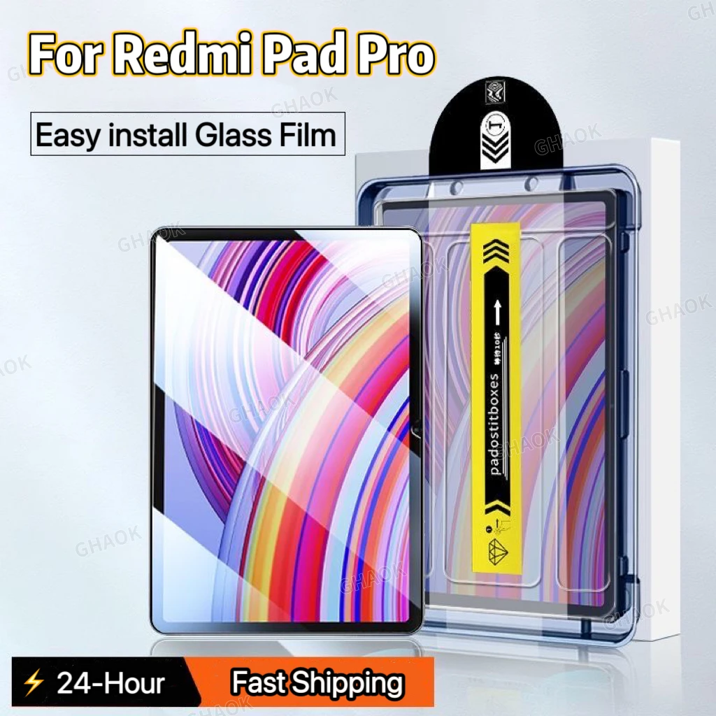 Easy to install Tempered Glass Screen Protector For Redmi Pad 12.1 Pro12.1 2024 SE 11 Xiaomi Pad 6S Pro Poco Pad 5G 12.1 5 6 Pro