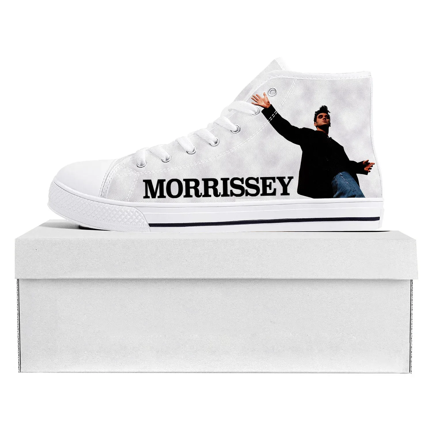 

Morrissey Rock Singer High Top High Quality Sneakers Mens Womens Teenager Canvas Sneaker Casual Couple Shoes Custom Shoe White