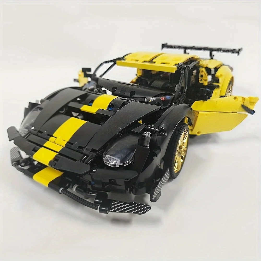 

High Tech Classic Technical Super Speed Sport Yellow Black Car Building Blocks Bricks Model Toy Christmas Birthday Gifts 1785PCS