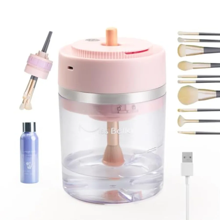 

Electric Makeup Brush Cleaner Dryer Machine with cleaner solution UVC Light USB Charging Automatic Cosmetics Brushes Cleaning D