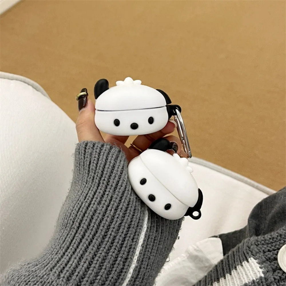3d bonito pequeno cão branco dos desenhos animados caso do fone de ouvido para samsung galaxy buds 2pro/live/fe silicone sem fio fones capa protetora