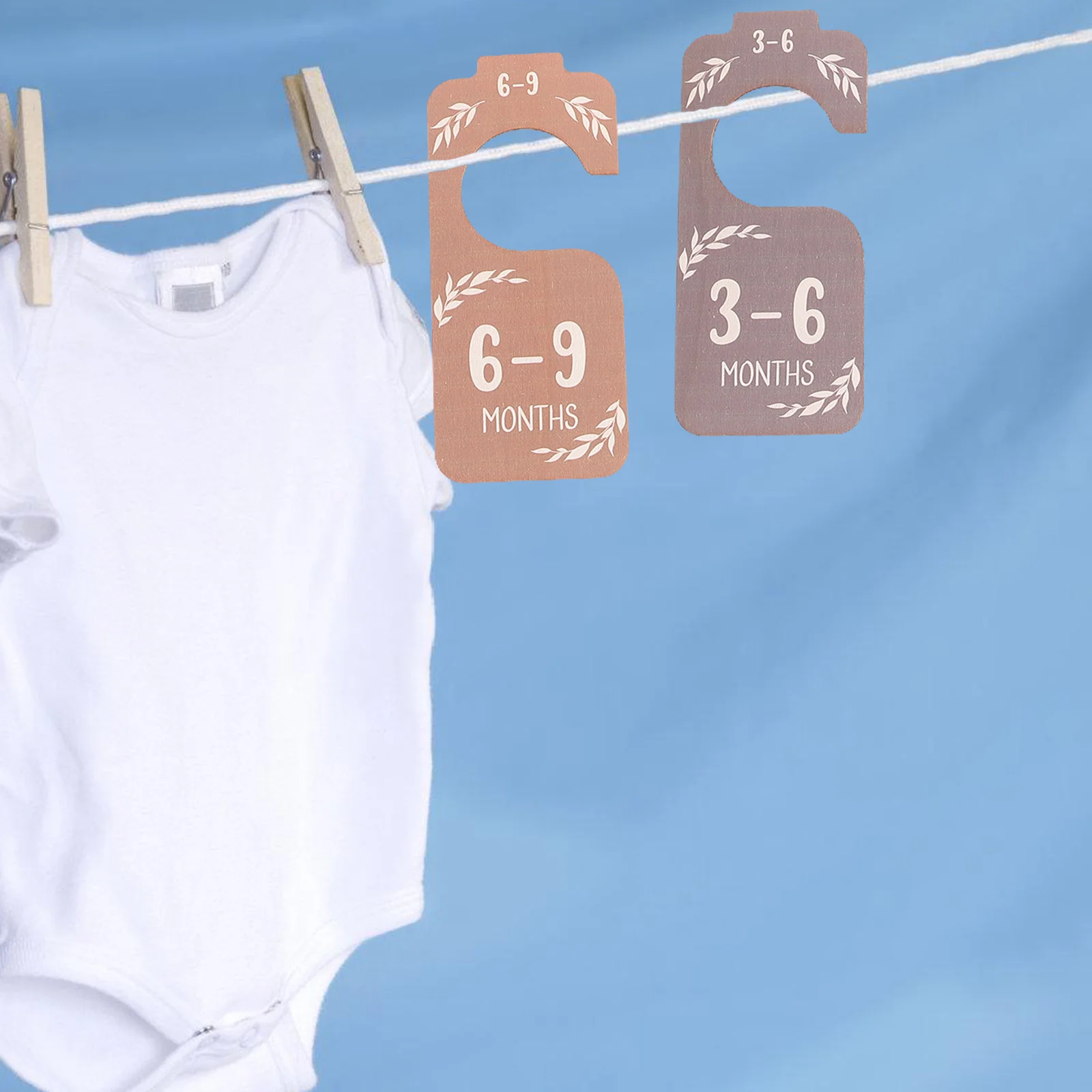 

8 Pcs Baby Wardrobe Colorful Pattern Classification Card Closet Dividers Clothes Organizer Infant Child Wooden Smooth Durable