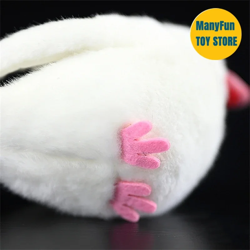 الأبيض جافا سبارو عالية الدقة فينش بلوشي جافا الأرز الطيور ألعاب من نسيج مخملي نابض بالحياة الحيوانات المحشوة لعبة محاكاة للأطفال #5