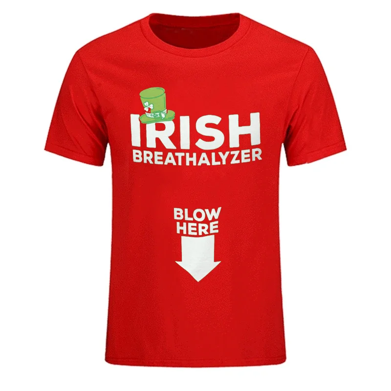 Irish Breathalyzer T-Shirts Saint Patricks Day Funny Irish T-shirt Party Drinking Shirt Mens Funny St Patricks Day Tees