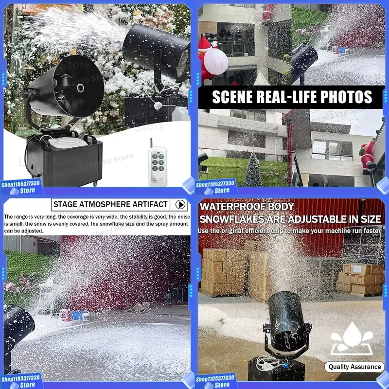 3000W Artificial Snow Machine Outdoor Christmas Party Event Snow Blower for Stage Wedding Show Winter Festival Atmosphere