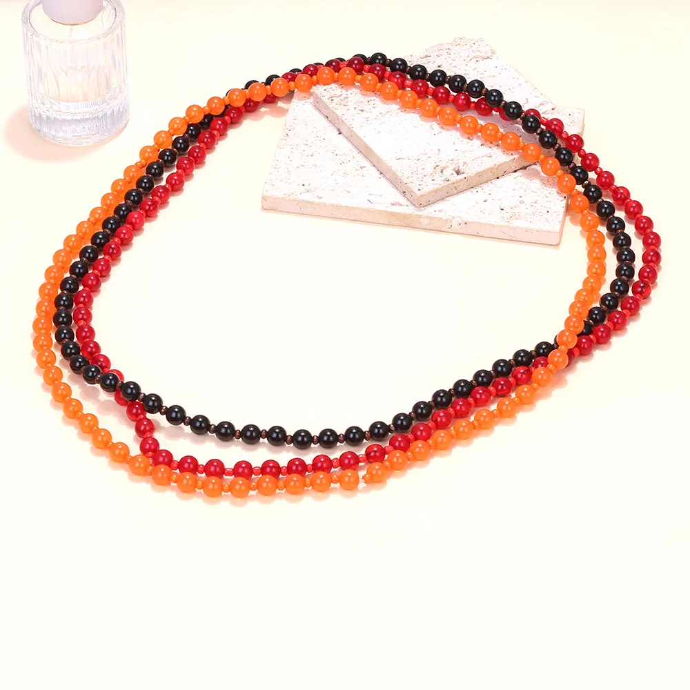 

ZAA Boho Women Jewelry 2025 Trend Colorful Layered Resin Beads Choker Necklaces Charm Beach Party Accessories Girl Gifts