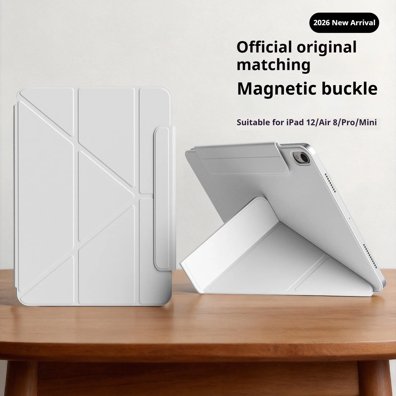 ZOYU Case iPad A16 11/10th Gen, For iPad Pro 11 12.9 13 inch Air 11 4/5/6/7/8 mini 6/7 Magnetic Detachable Y-Shaped Folding Case