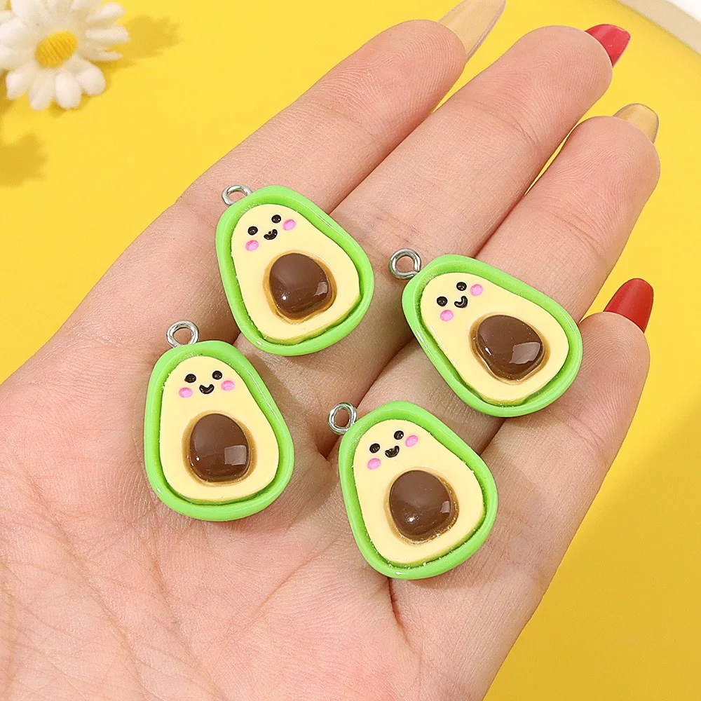 2/8/16pcs Multi-color Avocado Shaped Pendant,DIY Earrings Christmas, Thanksgiving, Halloween Parties, Vacation Gifts Accessories