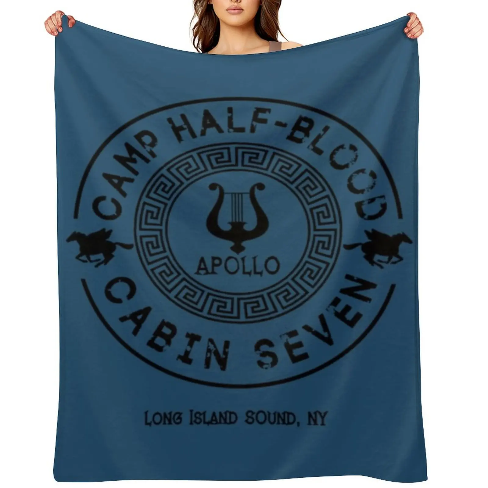 BEST SELLING -Apollo Camp Half Blood Cabin Throw Blanket Flannel anime Thermals For Travel Bed linens Blankets