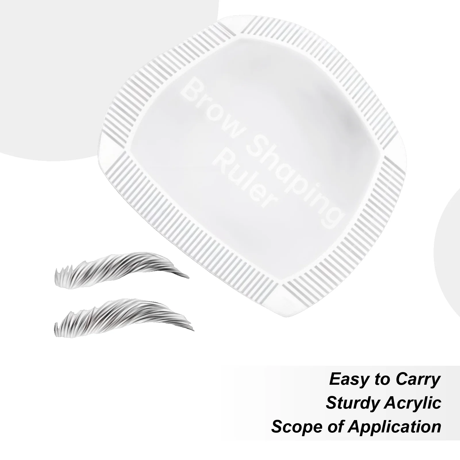 أداة قياس مسطرة تشكيل الحواجب قابلة لإعادة الاستخدام للحواجب المتناظرة المثالية، سهلة الاستخدام للمساعدة في المكياج للمبتدئين والمنزل #1