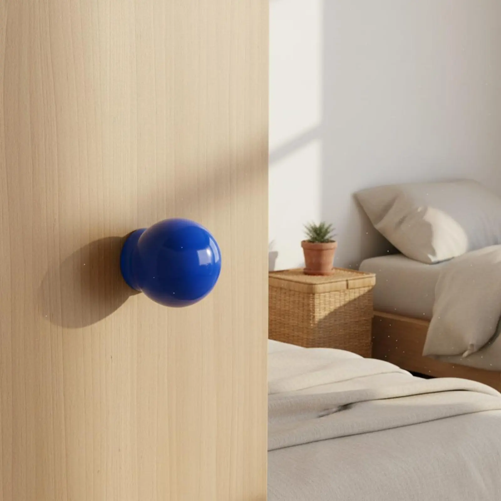 Round Ball Knob Decorative Colored Cabinet Knob Drawer Pull Polished Surface Household Fitting Long-Lasting